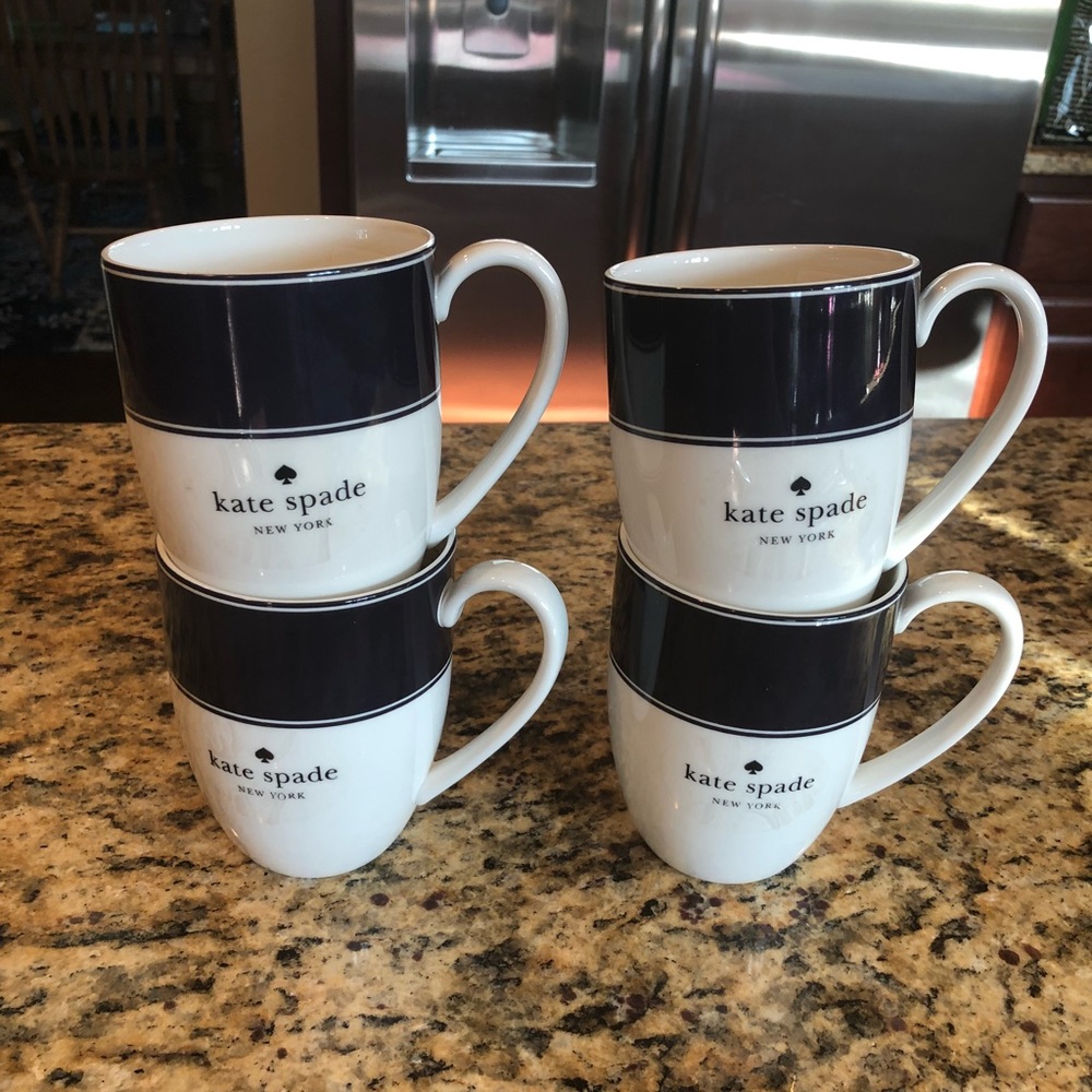 New Kate Spade by Lenox set of 4 coffee mugs 12 oz - Picture 3 of 4
